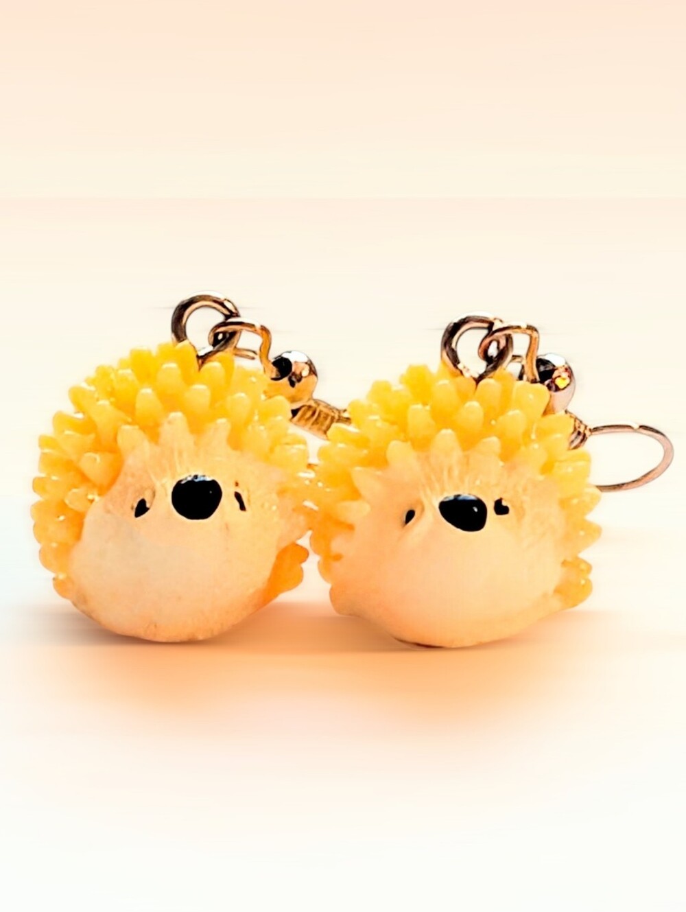 🦔 Cute Yellow Hedgehog Earrings